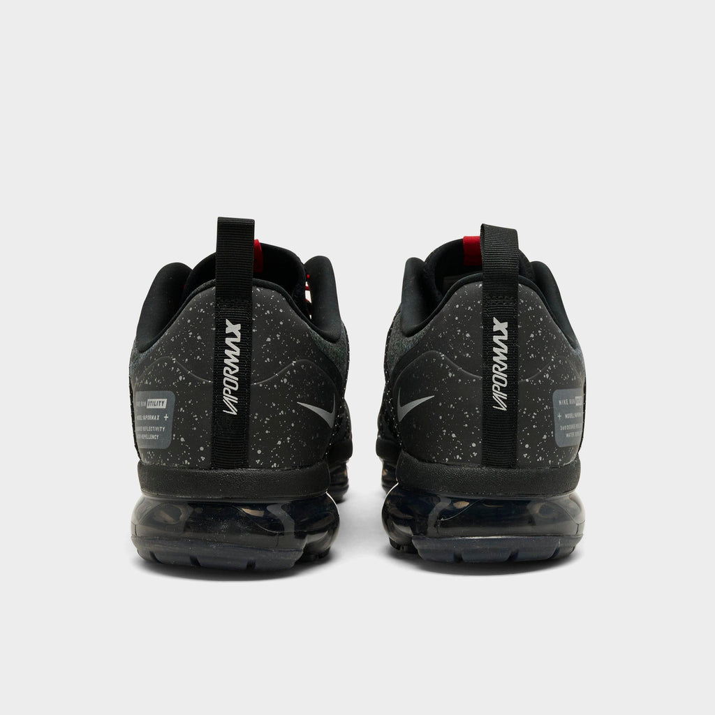 Men's Nike Air VaporMax Run Utility Running Shoes - Black/Reflective Silver/Anthracite/Habanero Red - view 4