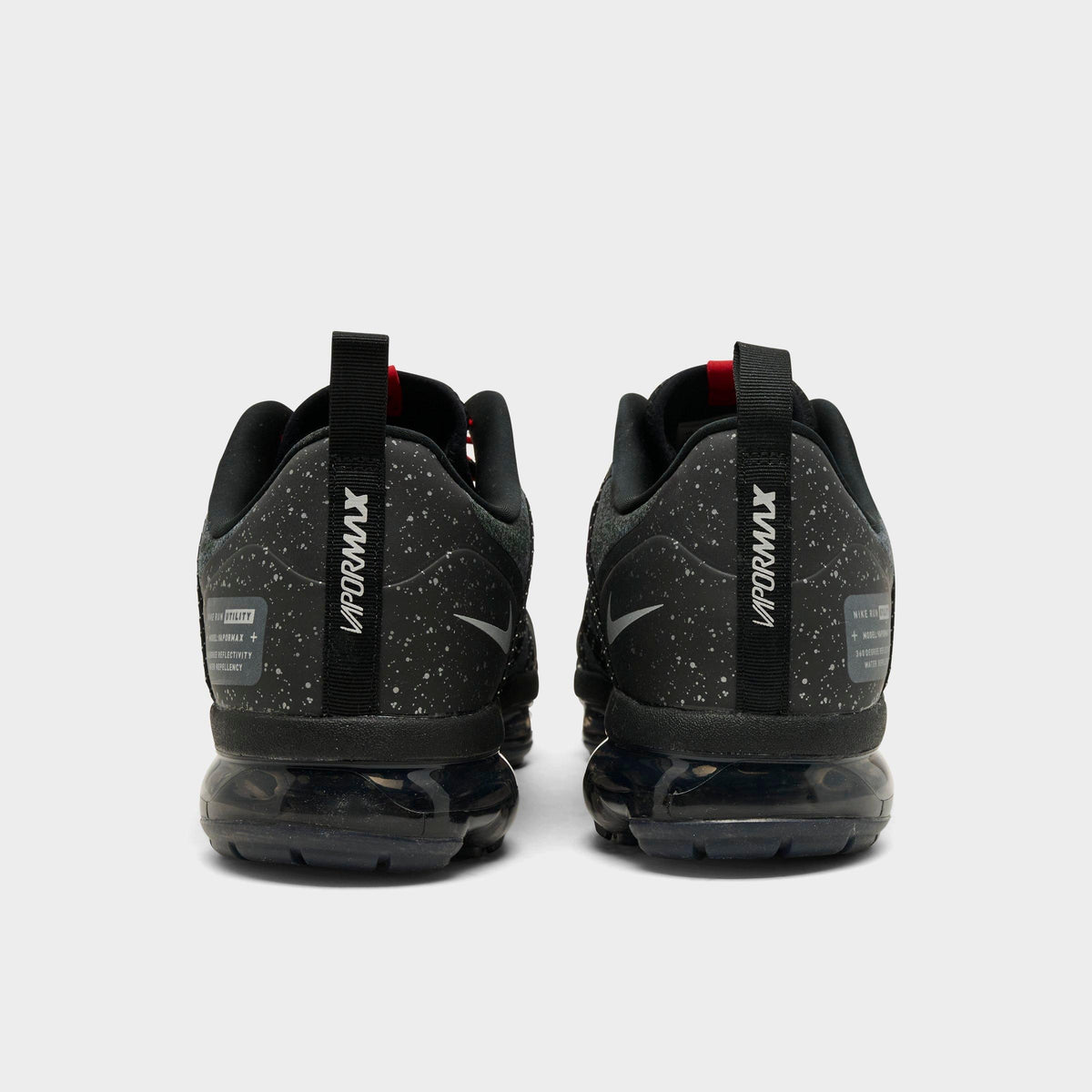 Men's Nike Air VaporMax Run Utility Running Shoes - Black/Reflective Silver/Anthracite/Habanero Red - view 4