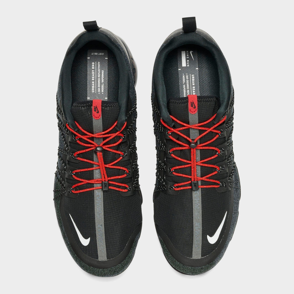 Men's Nike Air VaporMax Run Utility Running Shoes - Black/Reflective Silver/Anthracite/Habanero Red - view 5