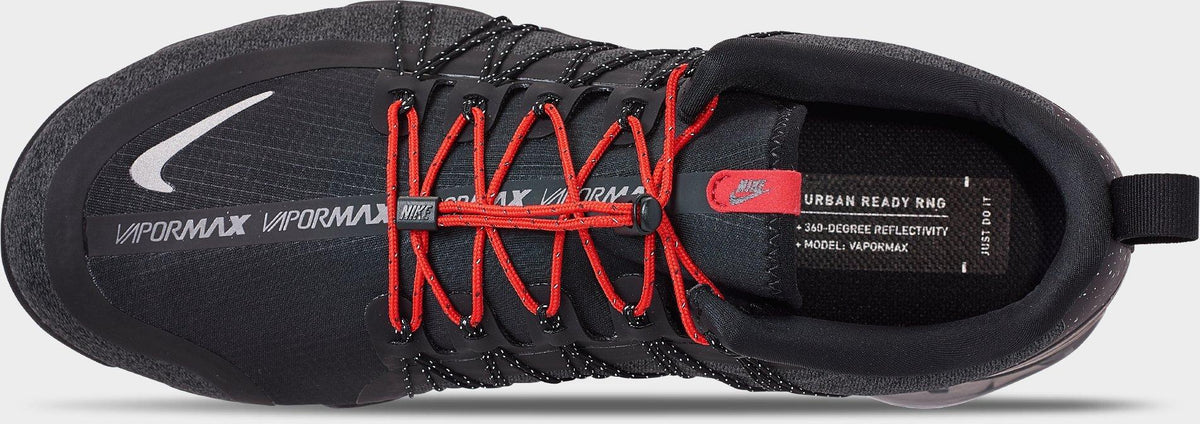 Men's Nike Air VaporMax Run Utility Running Shoes - Black/Reflective Silver/Anthracite/Habanero Red - view 7