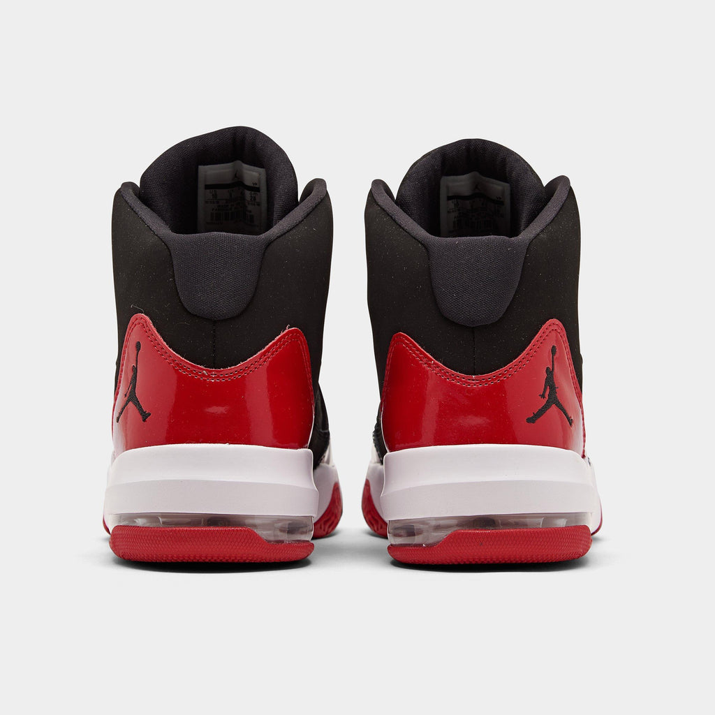 Men's Jordan Max Aura Casual Shoes - Black/Black/Gym Red/White - view 4