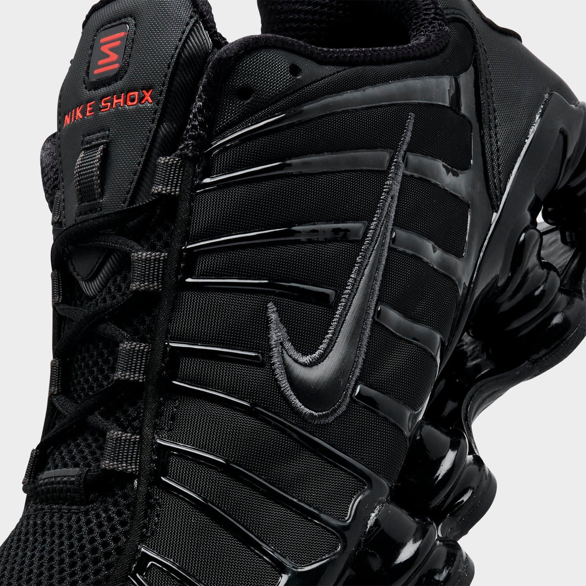 Men's Nike Shox TL Casual Shoes - Black/Metallic Hematite/Max Orange/Black - view 3
