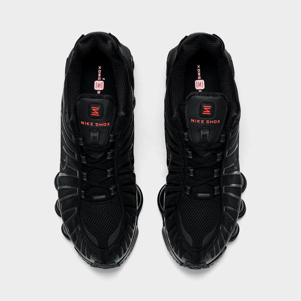 Men's Nike Shox TL Casual Shoes - Black/Metallic Hematite/Max Orange/Black - view 5