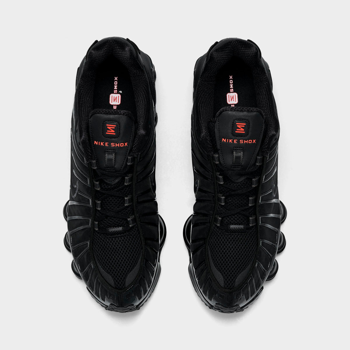 Men's Nike Shox TL Casual Shoes - Black/Metallic Hematite/Max Orange/Black - view 5