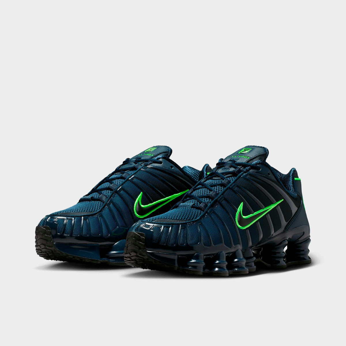 Men's Nike Shox TL Casual Shoes - Thunder Blue/Obsidian/Green Strike/Black - view 2