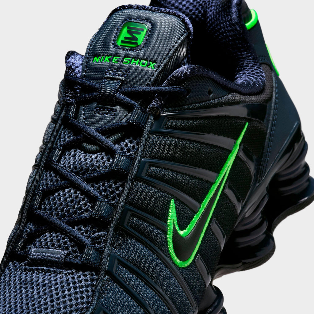 Men's Nike Shox TL Casual Shoes - Thunder Blue/Obsidian/Green Strike/Black - view 3