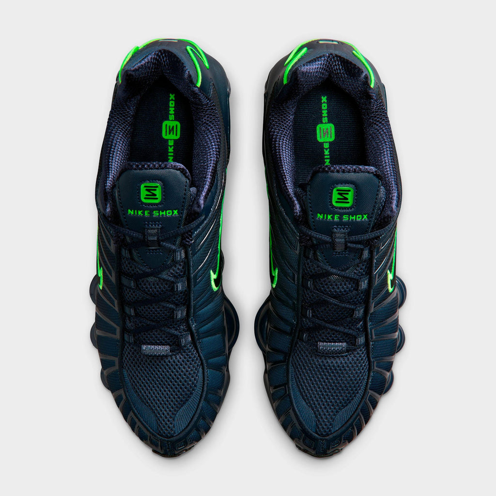 Men's Nike Shox TL Casual Shoes - Thunder Blue/Obsidian/Green Strike/Black - view 5