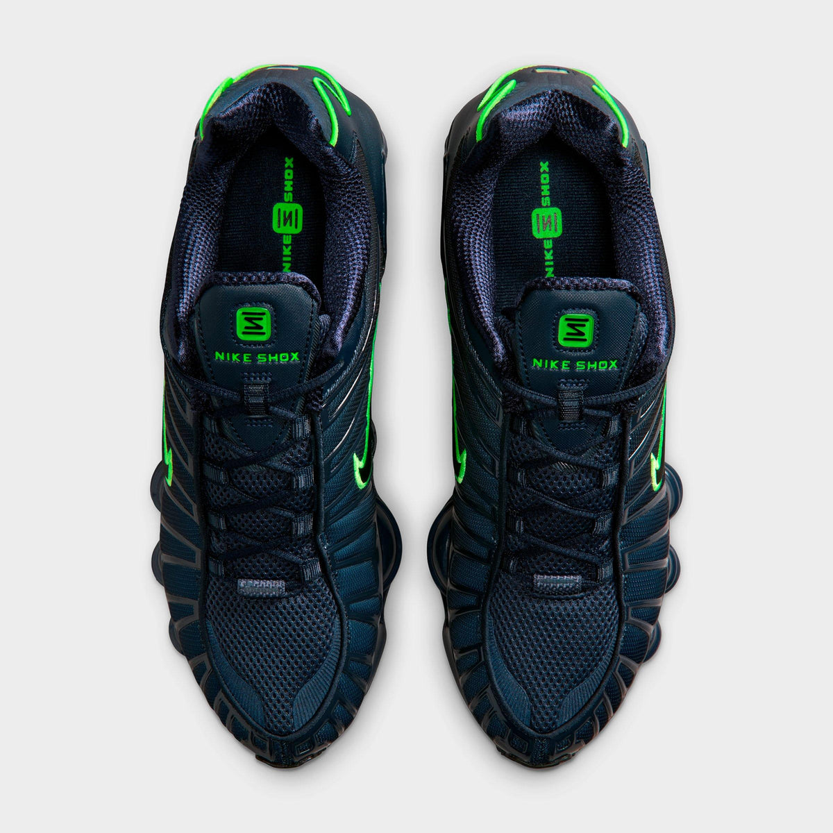Men's Nike Shox TL Casual Shoes - Thunder Blue/Obsidian/Green Strike/Black - view 5