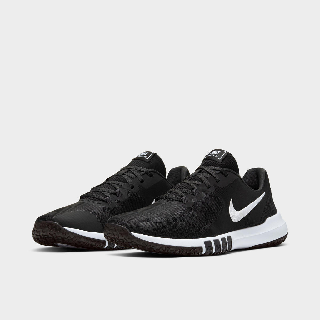 Men's Nike Flex Control 4 Training Shoes - Black/Dark Smoke Grey/Smoke Grey/White - view 2