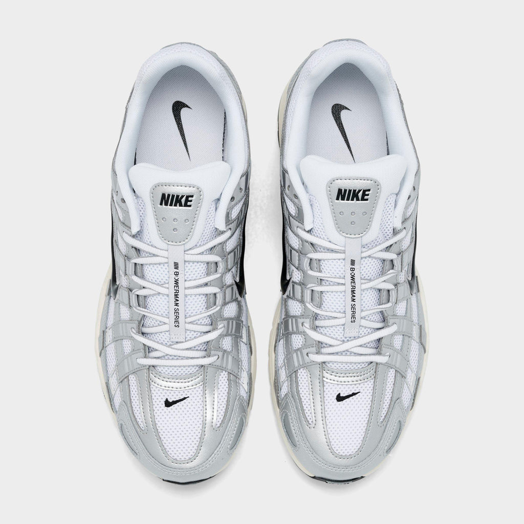 Men's Nike P-6000 Casual Shoes - White/Metallic Silver/Flat Silver/Black - view 5