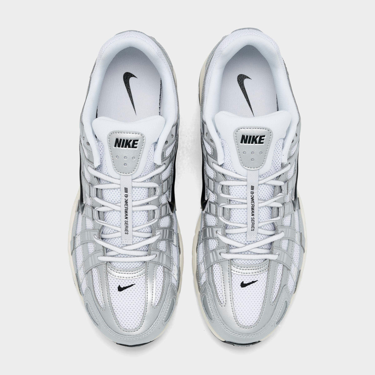 Men's Nike P-6000 Casual Shoes - White/Metallic Silver/Flat Silver/Black - view 5