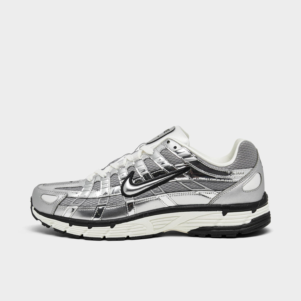 Men's Nike P-6000 Casual Shoes - Metallic Silver/Sail/Black/Metallic Silver