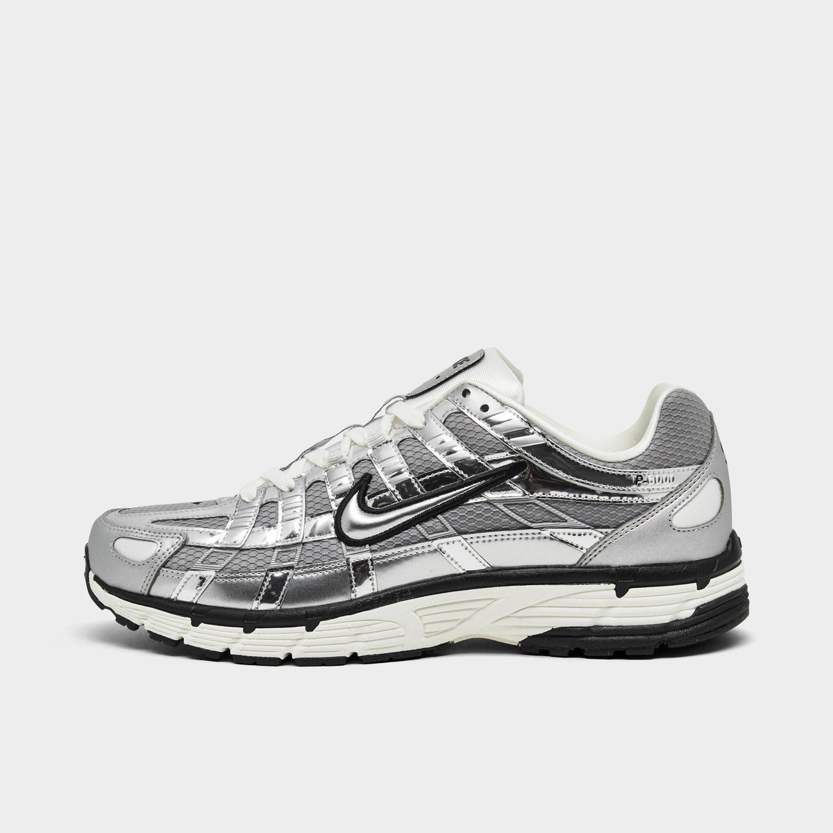 Men's Nike P-6000 Casual Shoes - Metallic Silver/Sail/Black/Metallic Silver