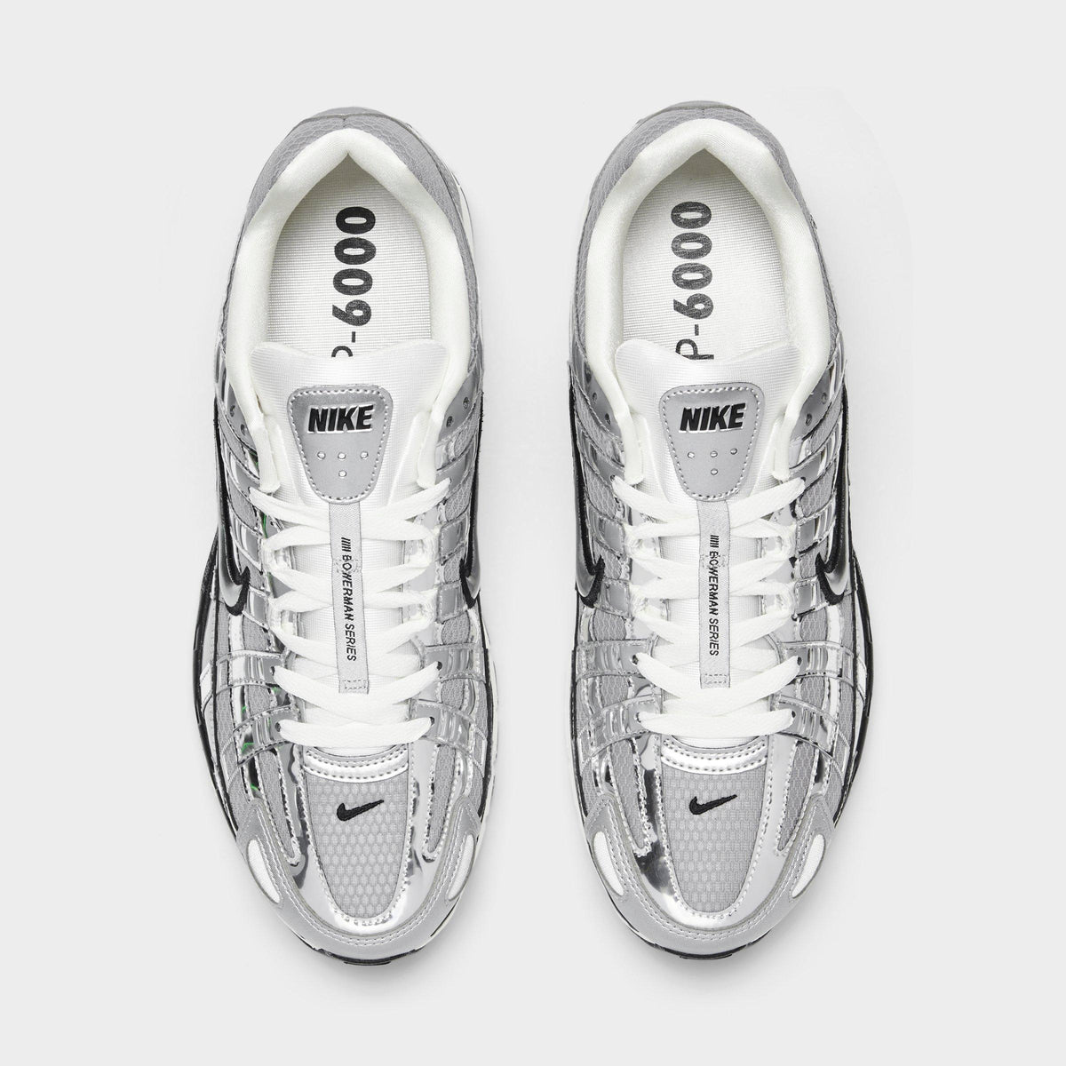 Men's Nike P-6000 Casual Shoes - Metallic Silver/Sail/Black/Metallic Silver - view 5