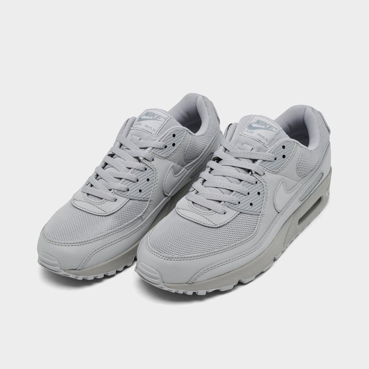 Men's Nike Air Max 90 Casual Shoes - Wolf Grey/Black/White/Black - view 2
