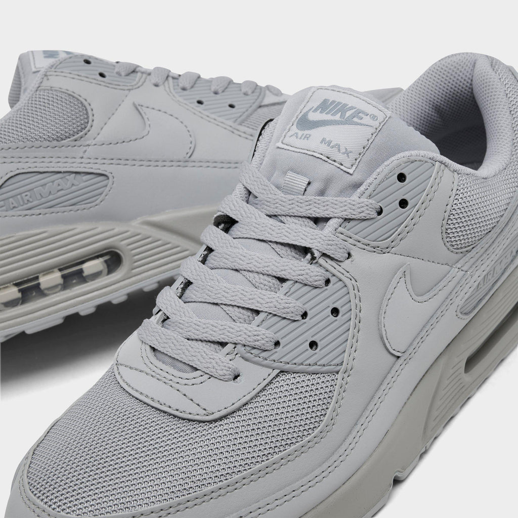 Men's Nike Air Max 90 Casual Shoes - Wolf Grey/Black/White/Black - view 3