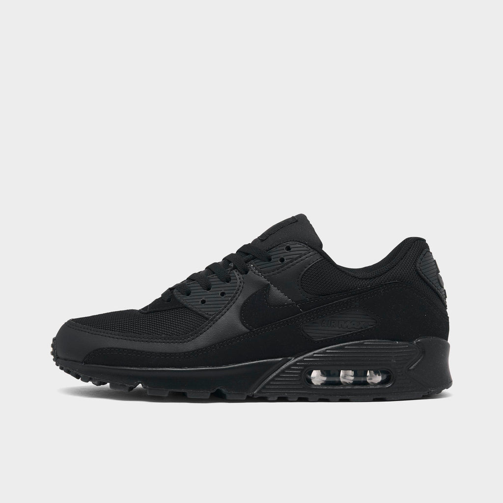 Men's Nike Air Max 90 Casual Shoes - Black/Black/Black/Black