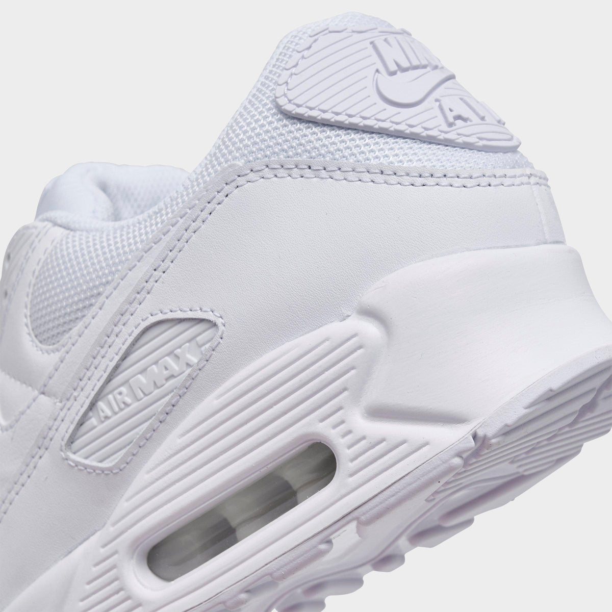 Men's Nike Air Max 90 Casual Shoes - White/White/Wolf Grey/White - view 3