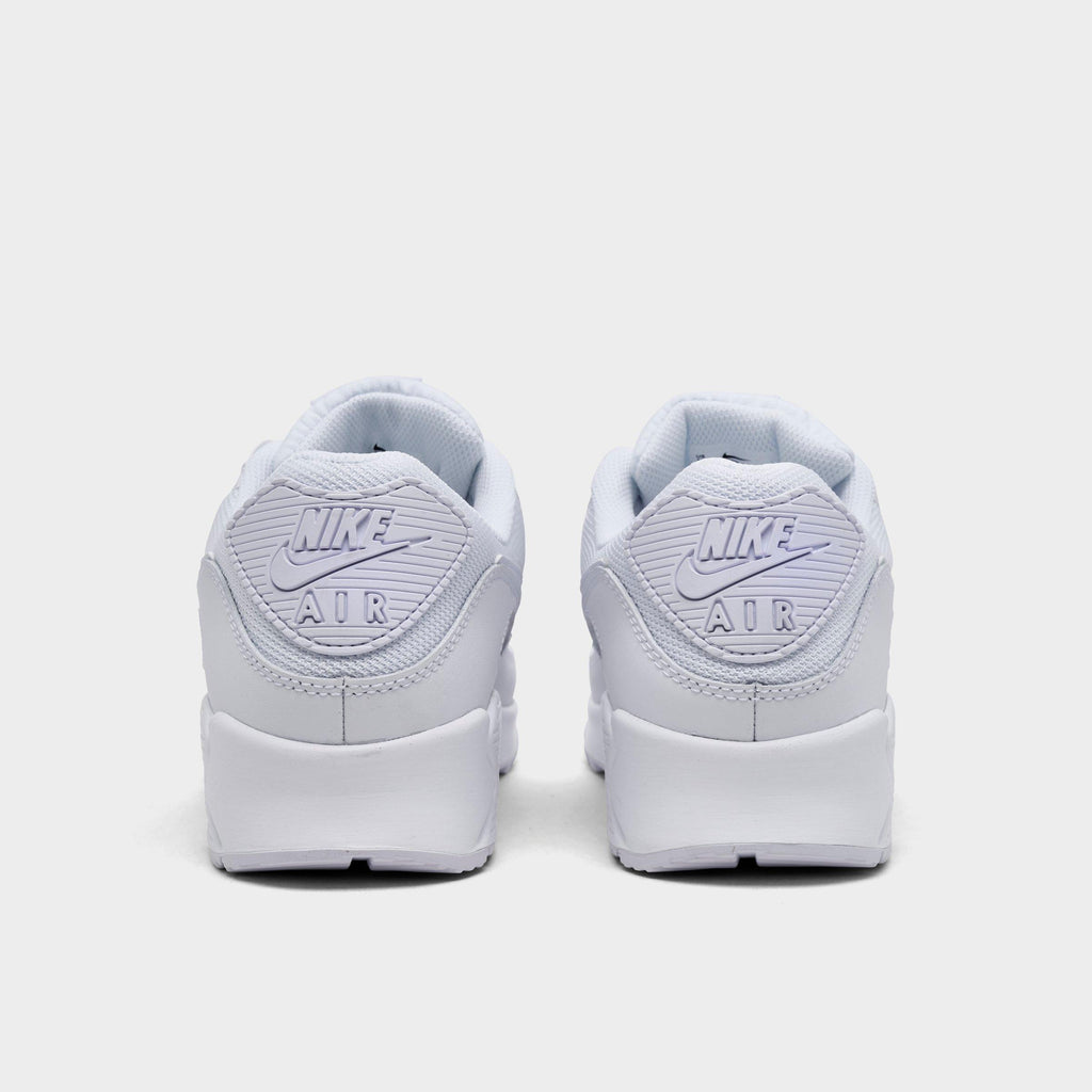 Men's Nike Air Max 90 Casual Shoes - White/White/Wolf Grey/White - view 4