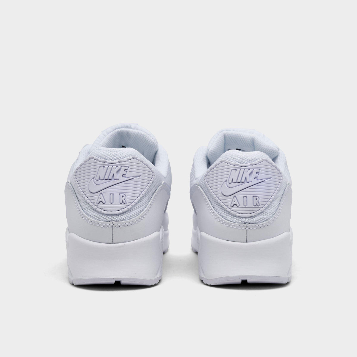 Men's Nike Air Max 90 Casual Shoes - White/White/Wolf Grey/White - view 4