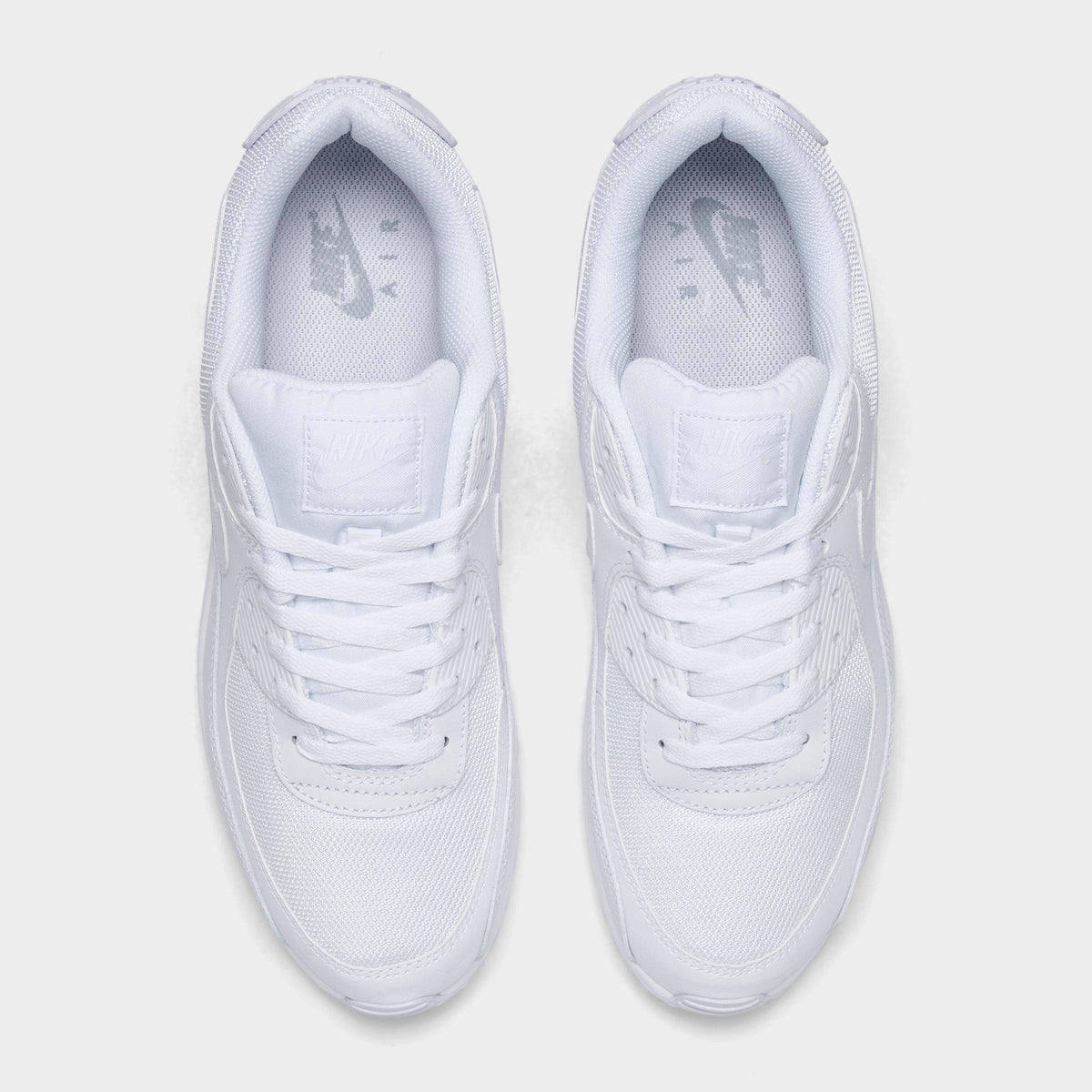 Men's Nike Air Max 90 Casual Shoes - White/White/Wolf Grey/White - view 5