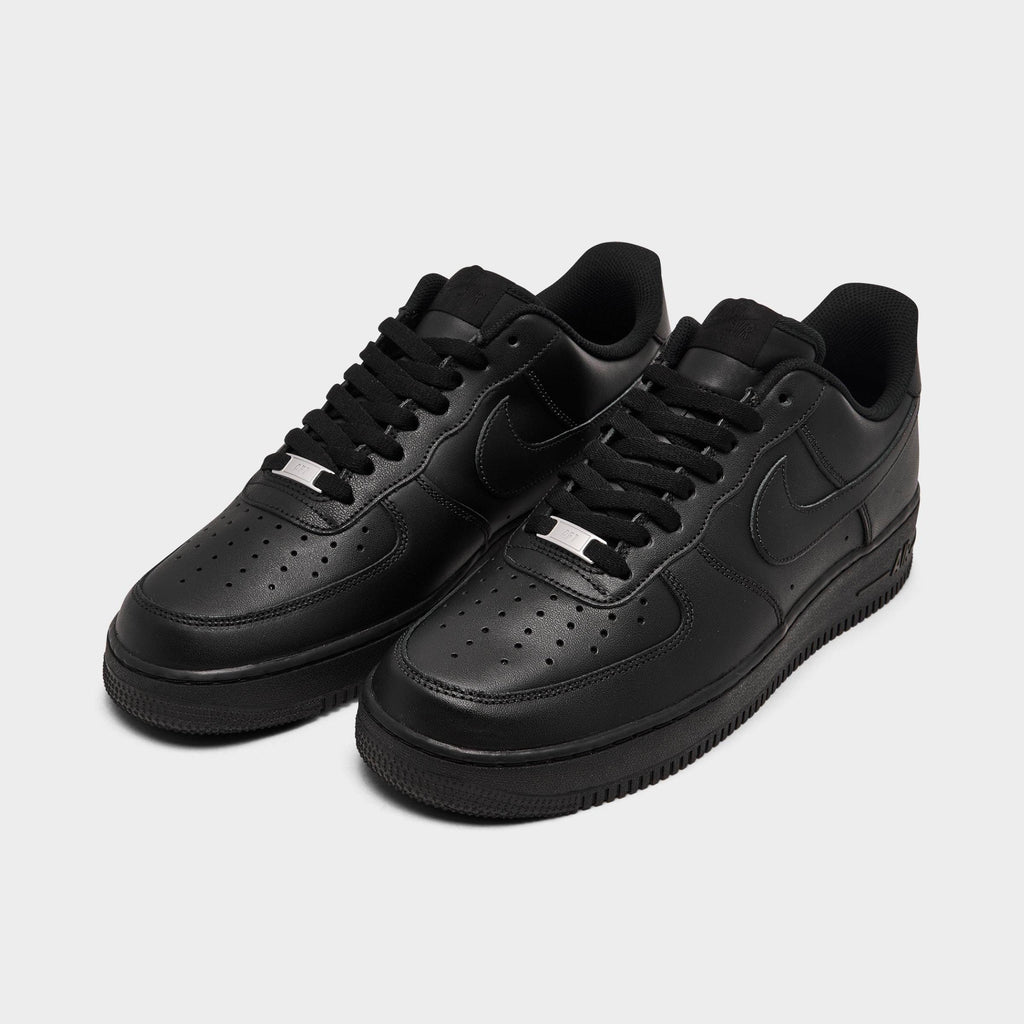 Men's Nike Air Force 1 '07 Low Casual Shoes - Black/Black - view 2