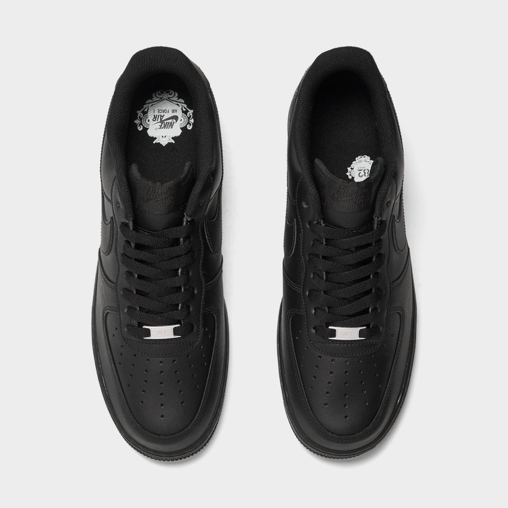 Men's Nike Air Force 1 '07 Low Casual Shoes - Black/Black - view 5