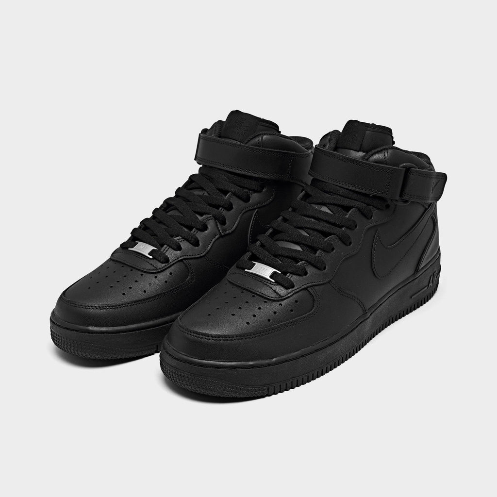 Men's Nike Air Force 1 Mid '07 Casual Shoes - Black/Black - view 2