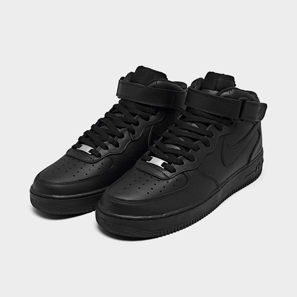 Men's Nike Air Force 1 Mid '07 Casual Shoes - Black/Black - view 2