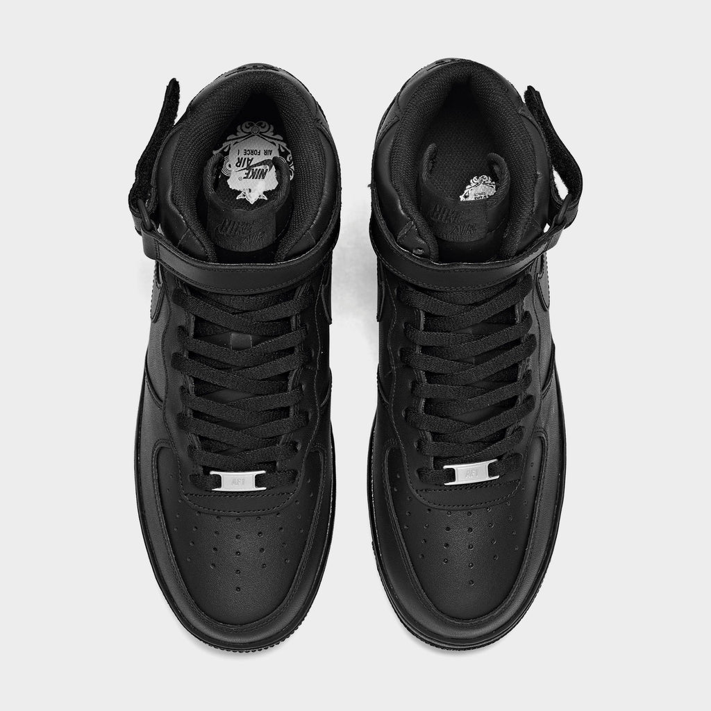 Men's Nike Air Force 1 Mid '07 Casual Shoes - Black/Black - view 5