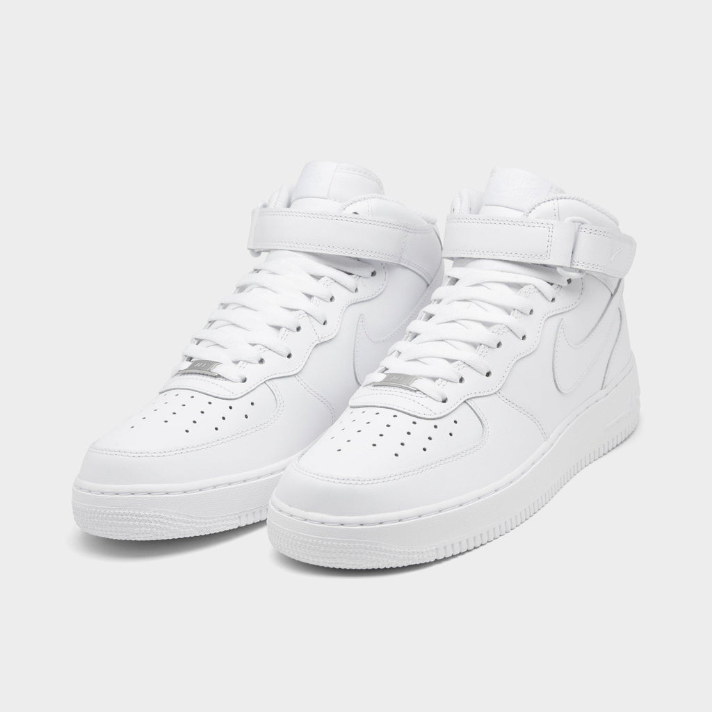 Men's Nike Air Force 1 Mid '07 Casual Shoes - White/White - view 2
