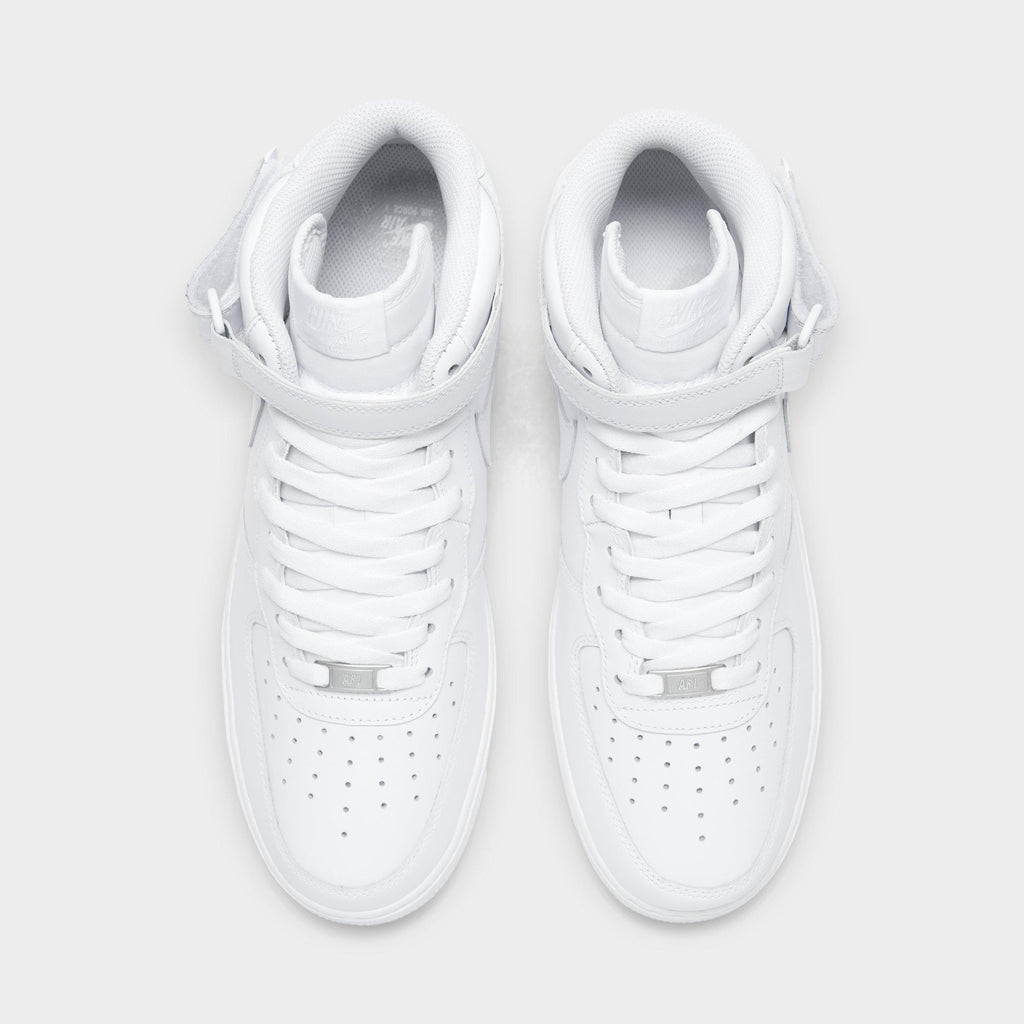 Men's Nike Air Force 1 Mid '07 Casual Shoes - White/White - view 5