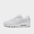 Men's Nike Air Max 90 Leather Casual Shoes - White/White