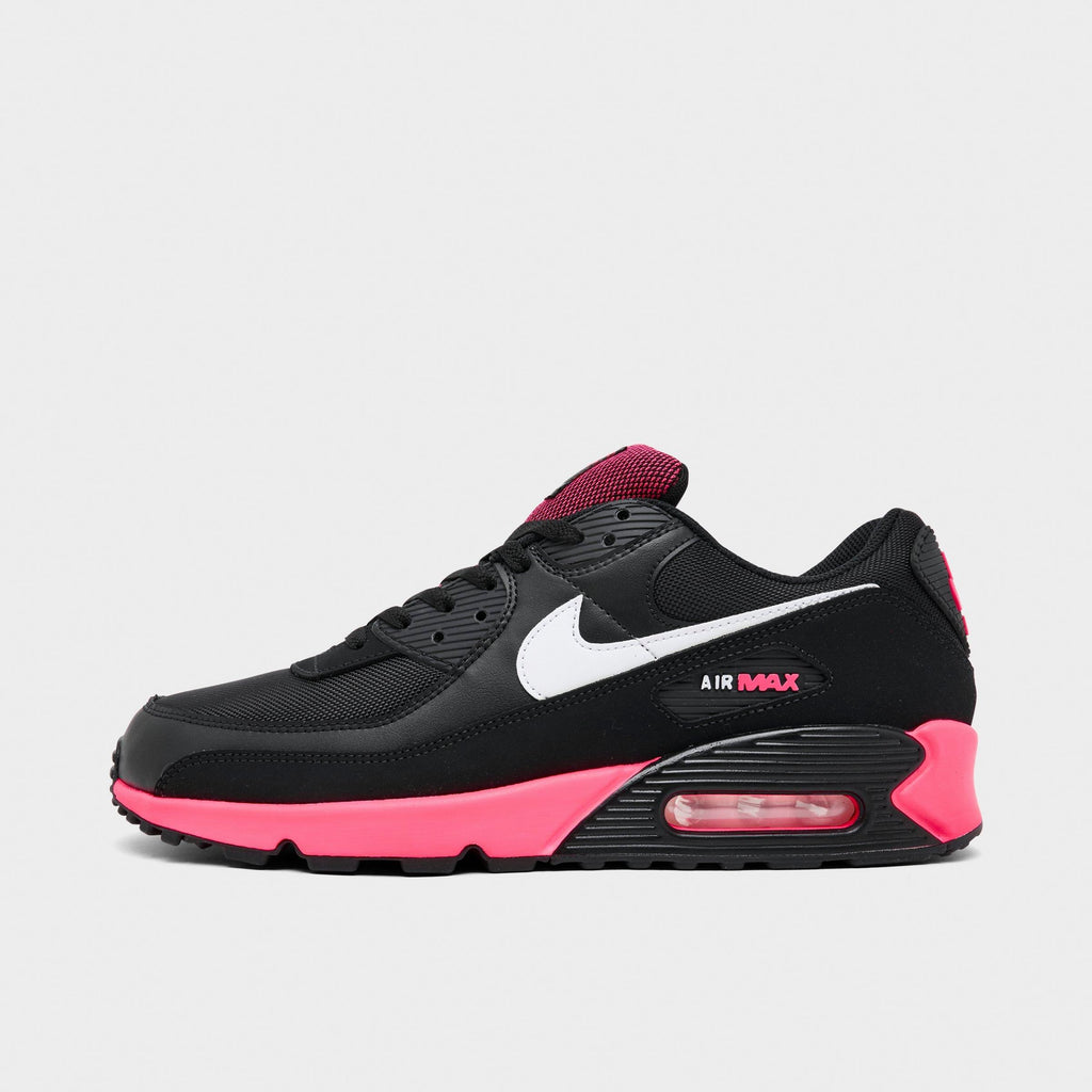 Men's Nike Air Max 90 Casual Shoes - Black/Racer Pink/White
