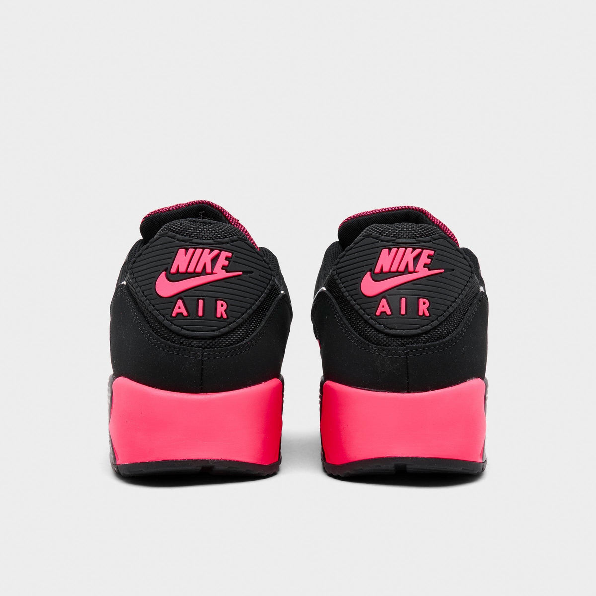 Men's Nike Air Max 90 Casual Shoes - Black/Racer Pink/White - view 4