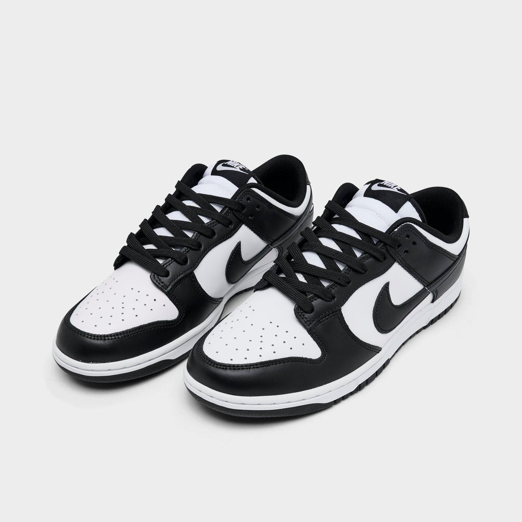 Men's Nike Dunk Low Retro Casual Shoes - Black/White/Black - view 2