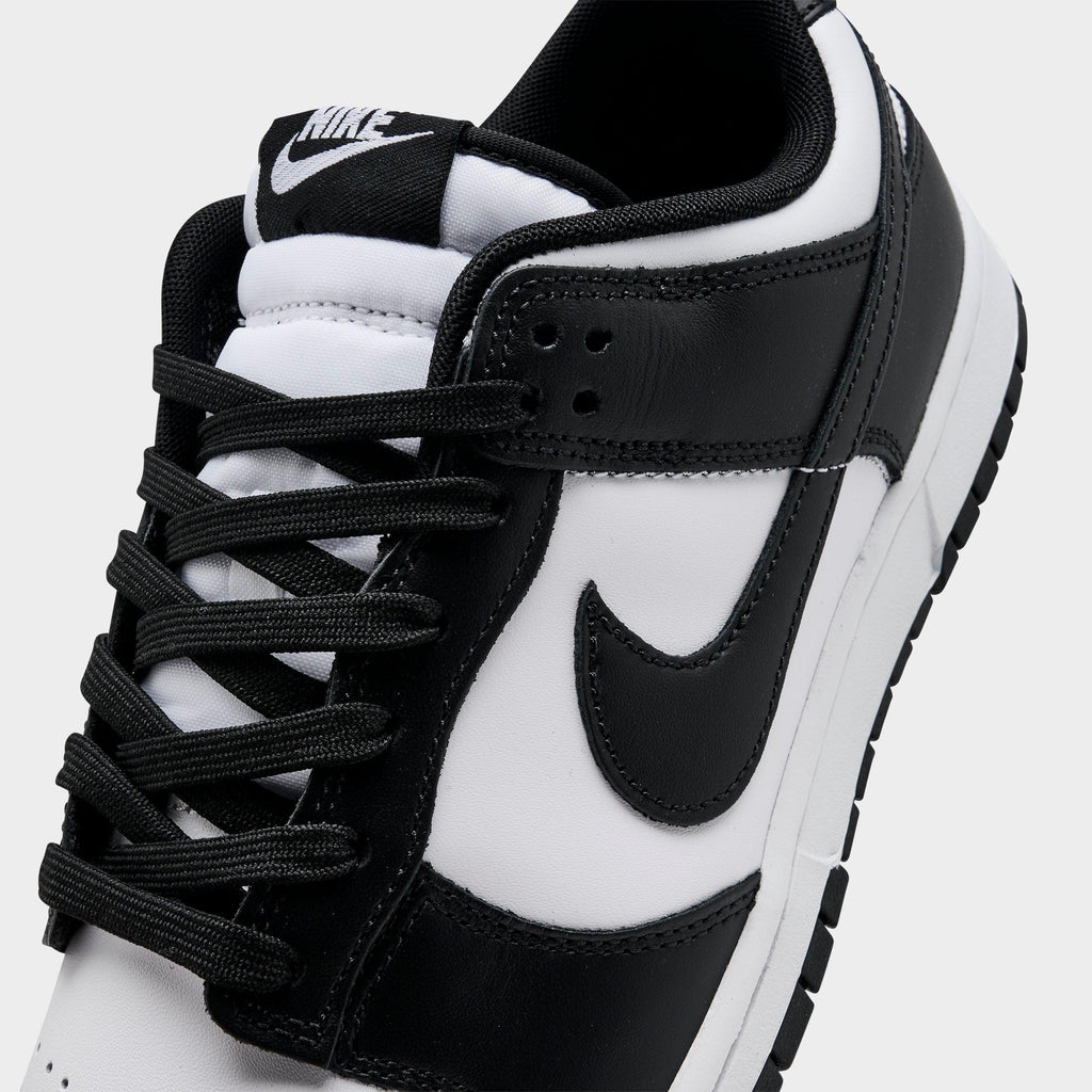 Men's Nike Dunk Low Retro Casual Shoes - Black/White/Black - view 3