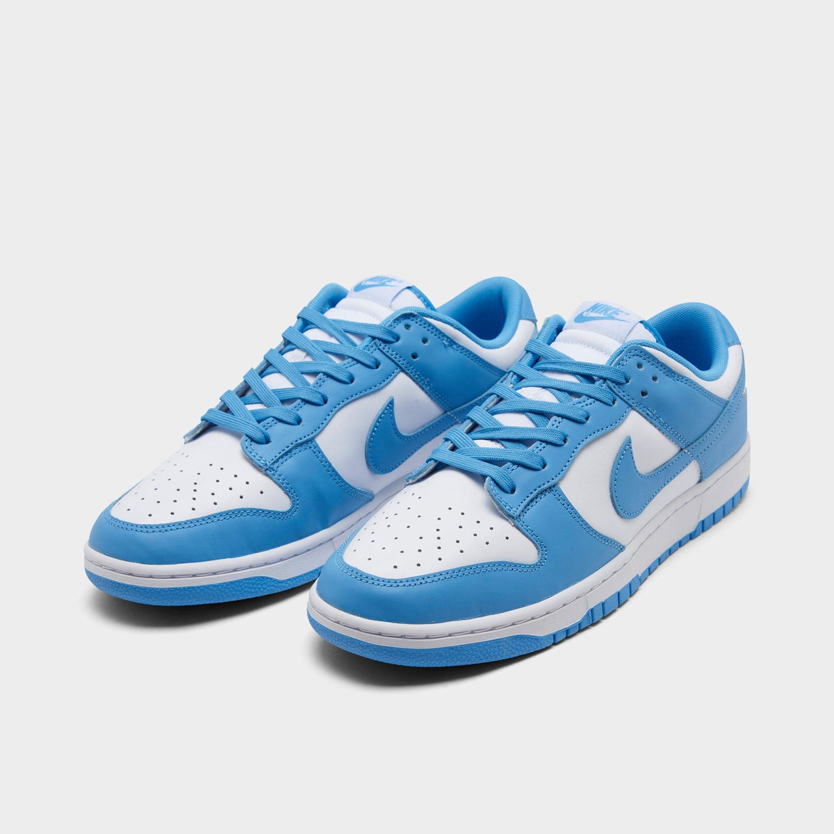 Men's Nike Dunk Low Retro Casual Shoes - White/University Blue/White - view 2