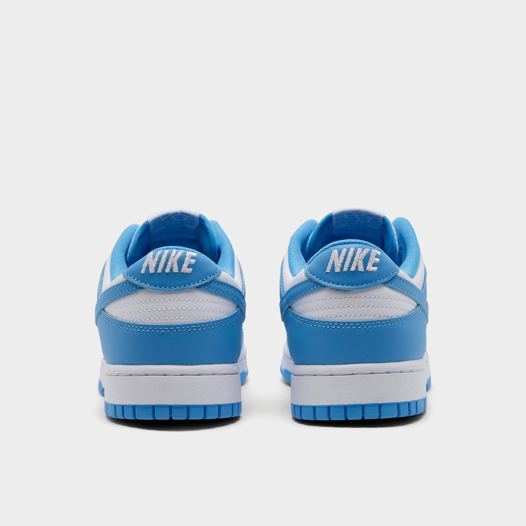 Men's Nike Dunk Low Retro Casual Shoes - White/University Blue/White - view 4