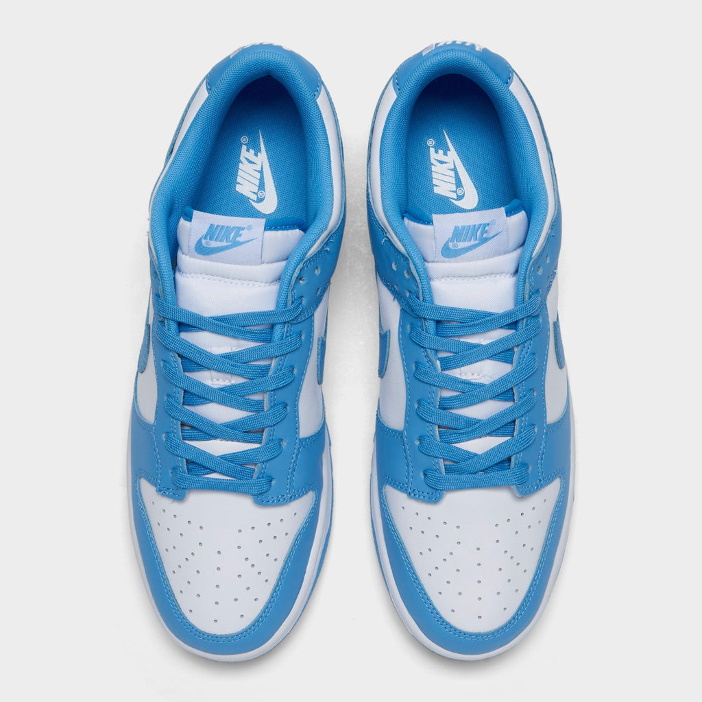 Men's Nike Dunk Low Retro Casual Shoes - White/University Blue/White - view 5