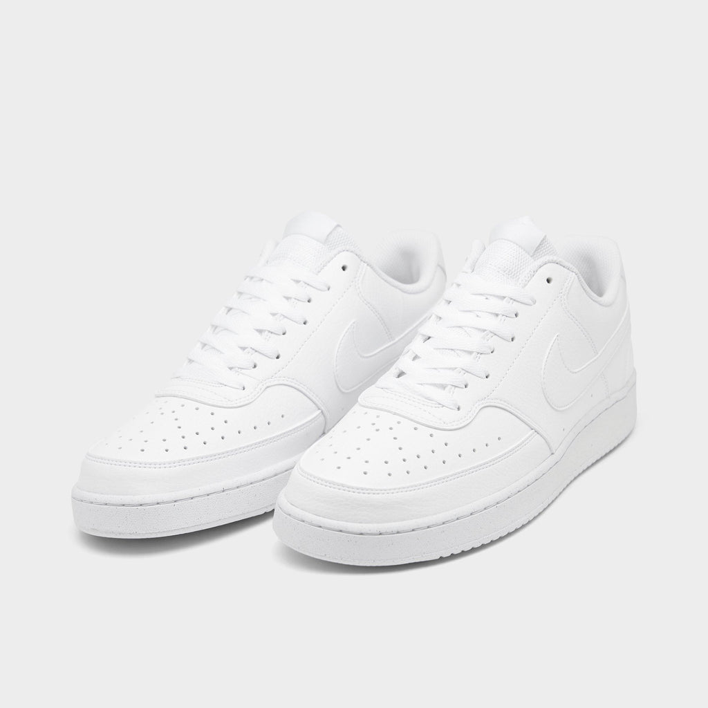 Men's Nike Court Vision Low Next Nature Casual Shoes - White/White/White - view 2