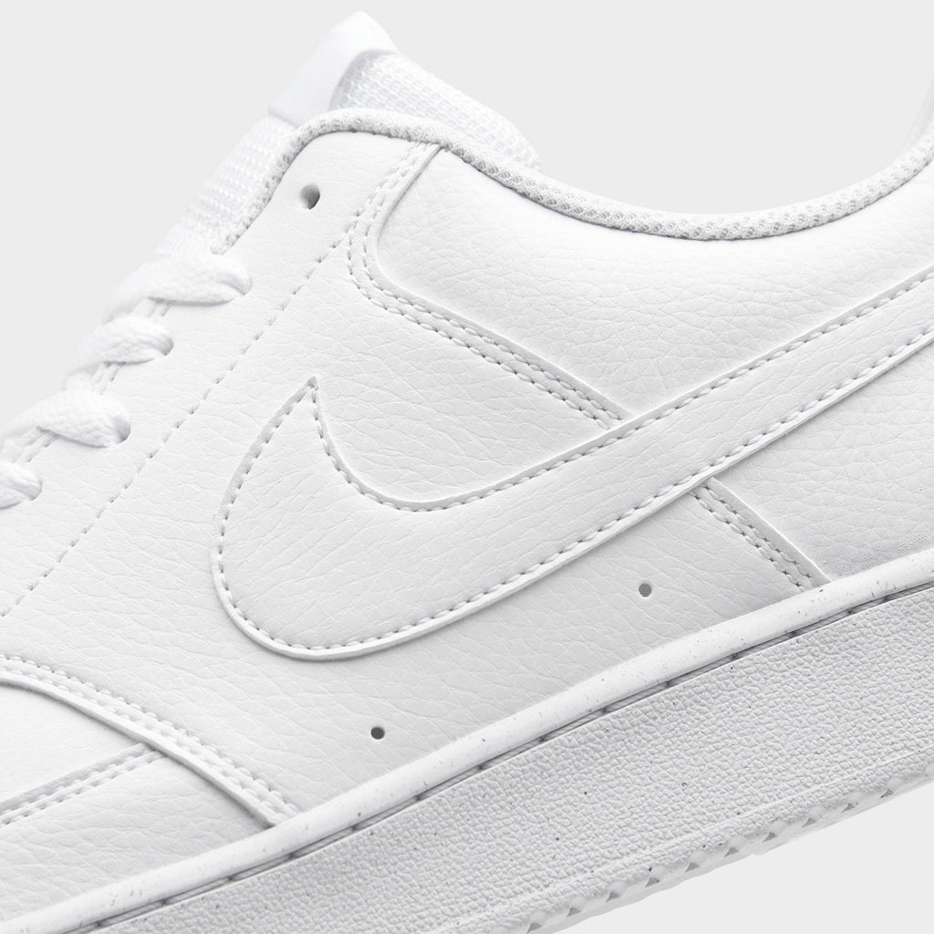 Men's Nike Court Vision Low Next Nature Casual Shoes - White/White/White - view 3