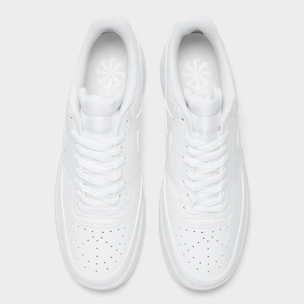 Men's Nike Court Vision Low Next Nature Casual Shoes - White/White/White - view 5