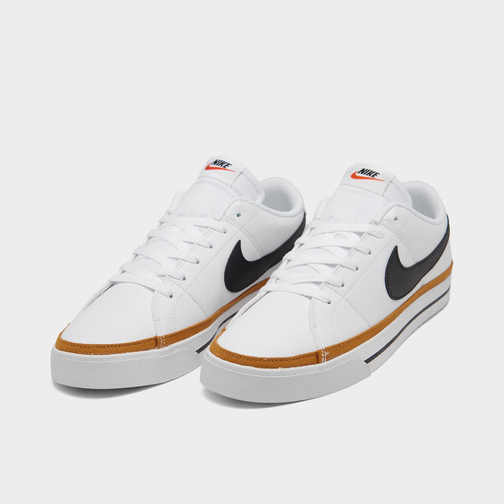 Men's Nike Court Legacy Next Nature Casual Shoes - White/Desert Ochre/Black - view 2