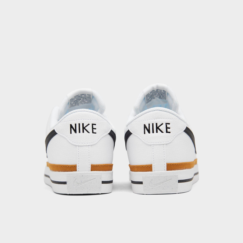 Men's Nike Court Legacy Next Nature Casual Shoes - White/Desert Ochre/Black - view 4