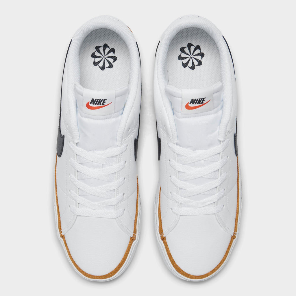 Men's Nike Court Legacy Next Nature Casual Shoes - White/Desert Ochre/Black - view 5