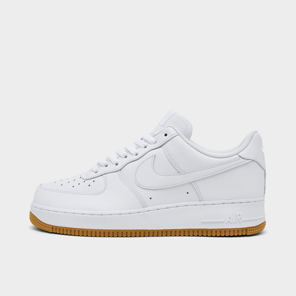 Men's Nike Air Force 1 '07 Gum Casual Shoes - White/White/Gum Light Brown