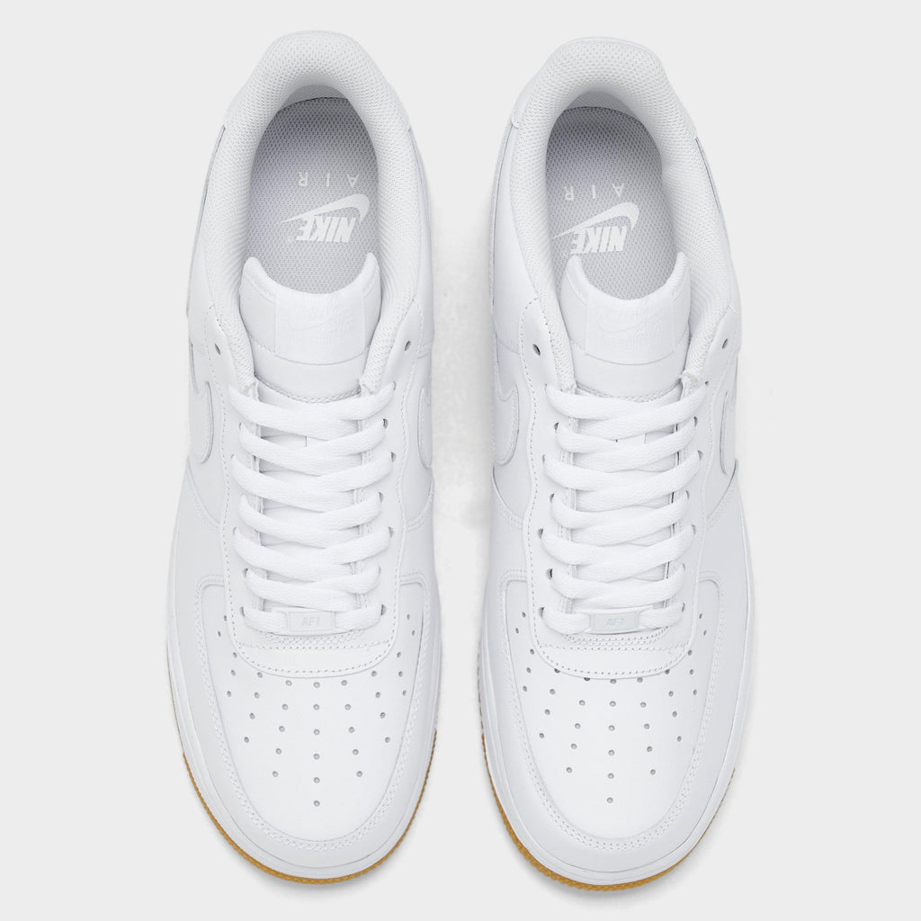 Men's Nike Air Force 1 '07 Gum Casual Shoes - White/White/Gum Light Brown - view 5