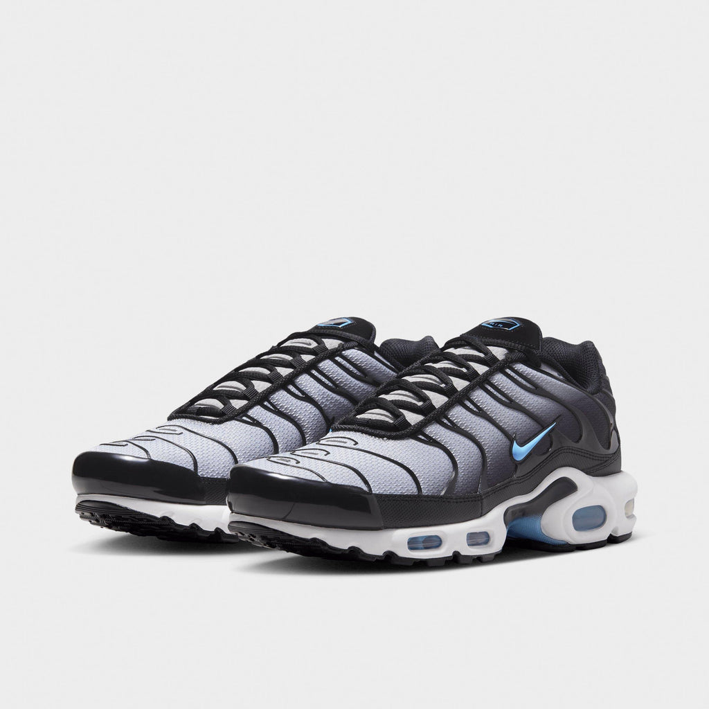 Men's Nike Air Max Plus Casual Shoes - Black/Light Smoke Grey/White/Football Blue - view 2