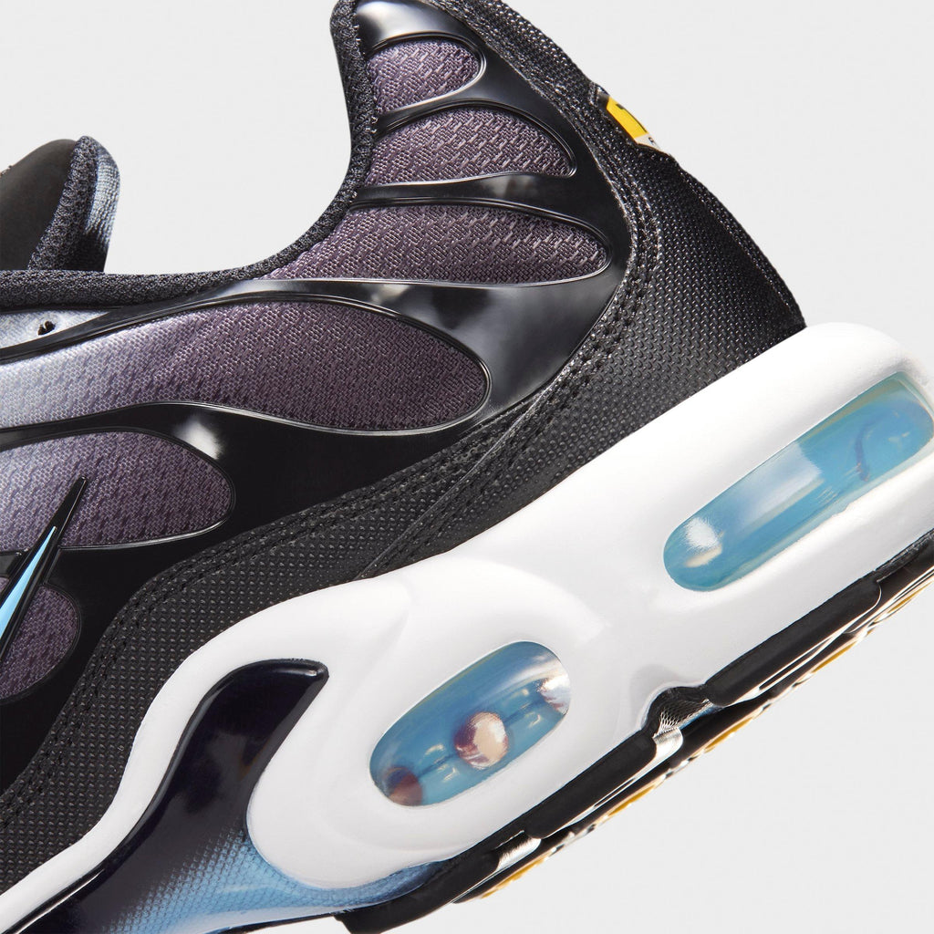 Men's Nike Air Max Plus Casual Shoes - Black/Light Smoke Grey/White/Football Blue - view 3